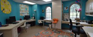 Core Community School Classroom, teal office